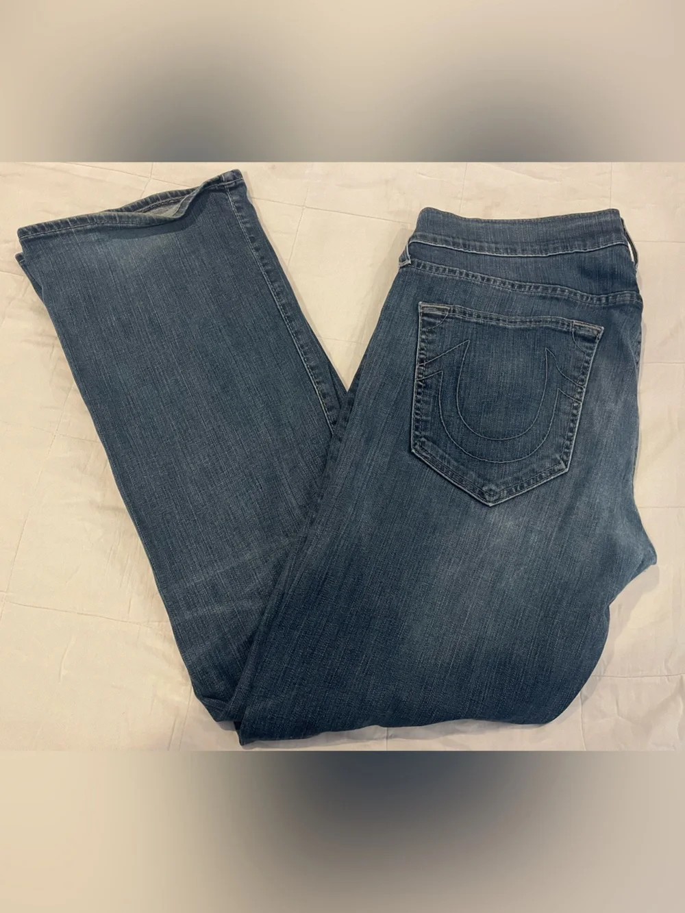Vintage True Religion Men’s Slim Boot Cut Danny Jeans Cotton Horseshoe Sz 36